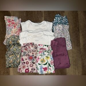 Baby Girl 18 month Legging & Onesie Bundle